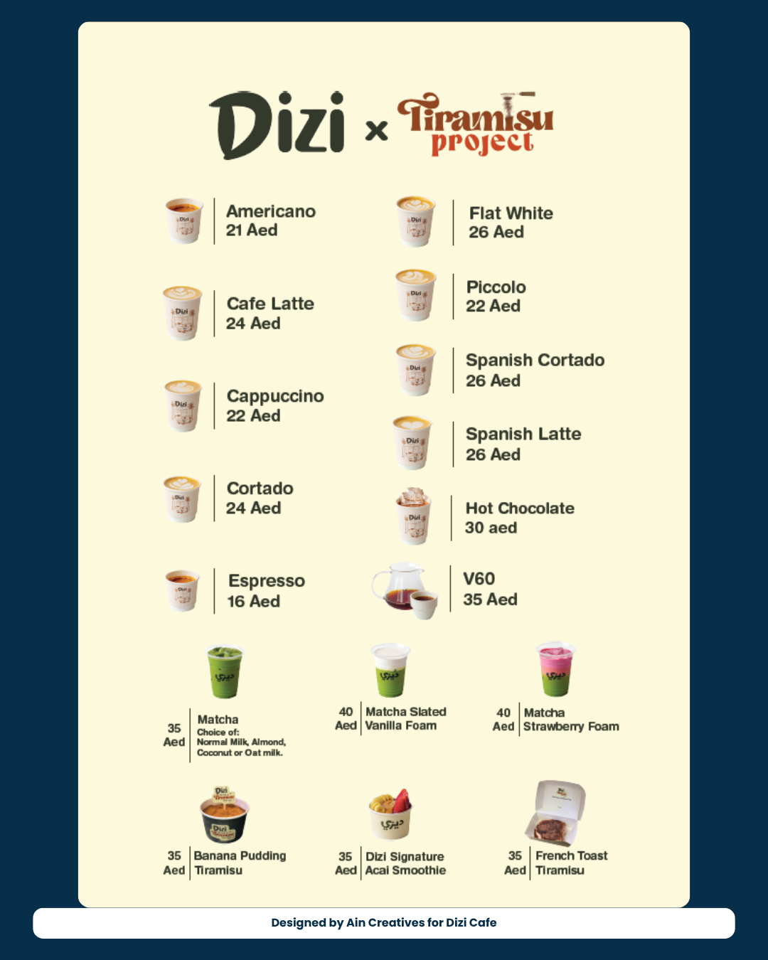 Dizi Cafe digital menu
